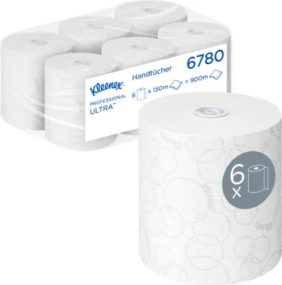 Produktbild von Kleenex Rollenhandtuch Ultra 6780 2lagig 150m AIRFLEX ws 6 St./Pack.