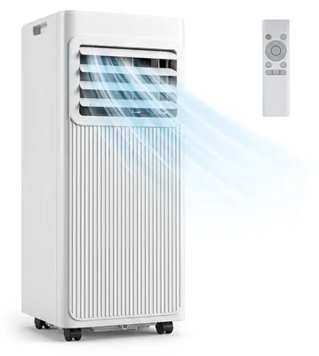 Produktbild von COSTWAY Mobile Klimaanlage 7000BTU bis 32,5㎡, 3in1 Klimagerät zum Kühlen Ventilator & Luftentfeuchter, Kühlgerät mit Schlafmodus Timer & Fernbedienung