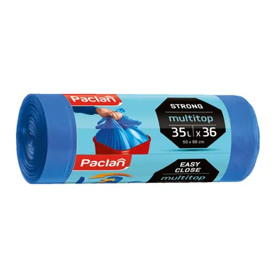 Obrázok produktu pre Paclan Multi 35L vrecia na odpadky, 36 kusov, modré