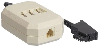Zdjęcie produktu dla Goobay 50282, 0,2 m, TAE-F, TAE-F, 2 x TAE-N, RJ11, Beżowy, Czarny, Męska, Żeńska