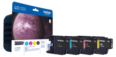 Produktbild von Brother LC1220VALBP Druckerpatrone 4 Stück(e) Original Schwarz, Cyan, Magenta, Gelb