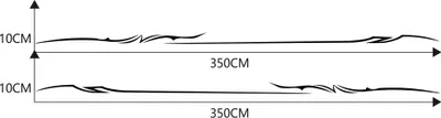 Produktbild von 2Pcs Autoaufkleber Stilkörper Seitenstreifen Vinylgrafik Decals weiß