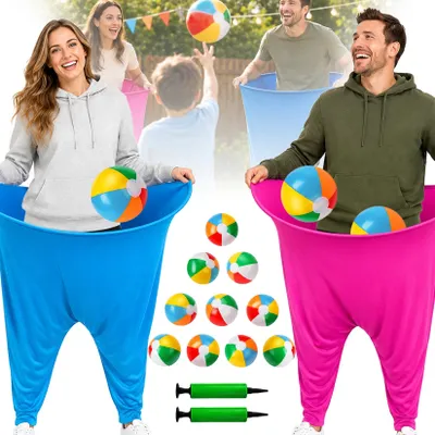 Wurfspiel XXL mit 10 Bällen & 2 Pumpen, für Kinder & Erwachsene