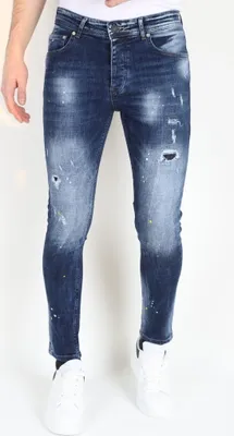 Produktbild von Paint Splatter Jeans Slim Mit Löchern MM - 33