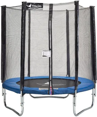 Produktbild von Trampolin, Ø 180 cm, Blau, Mit Sicherheitsnetz, KANGUI, 36 Federn