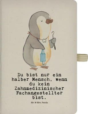 Produktbild von Mr. & Mrs. Panda Journal Zahnmedizinischer Fachangestellter Herz - Transparent - Geschenk, Tagebuch, Reisetagebuch, Skizzenbuch, Kladde, notizbuch