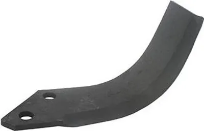 Image de Couteau droit pour fraises à l'envers, adapté à Agria, référence d'origine 70234. Longueur : 185 mm, alésage ø 12 mm, entraxe 43 mm.