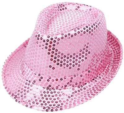 Produktbild von Gacek Fedora Hut mit Pailletten in Rosa