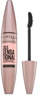 A product shot of Maybelline Lash Sensational Mascara with the wand separate from the tube.
