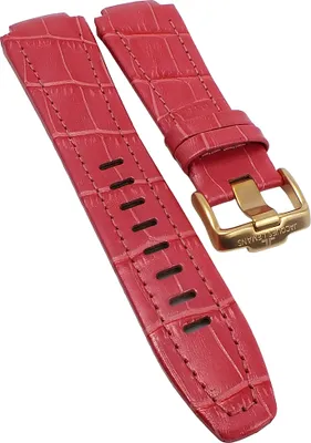 Produktbild von Jacques Lemans | Uhrenarmband rosa Leder Krokoprägung 1-1772