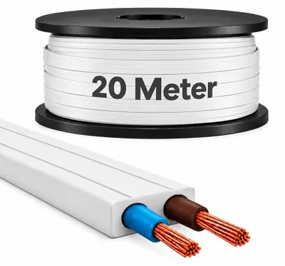 Produktbild von 20m Illu-Flachbandkabel H05RNH2-F 2x1,5mm² Weiß