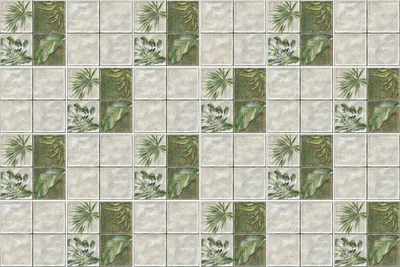 Produktbild von Fliesenaufkleber 20 x 20 cm – 24 Stück – Selbstklebend – Wasserfest – Pflegeleicht – Hitzebeständig – Für Küche & Bad – Blätter in gefliester Anordnung