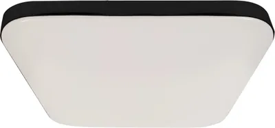 Image de Plafonnier LED carré Nemo noir et blanc 16 W, blanc neutre 1690 lm, plastique, dimensions : 7 x 33 x 33 cm, IP44, Milagro