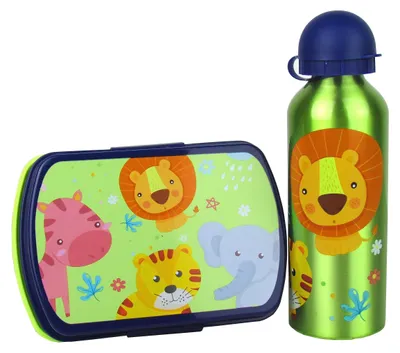 Produktbild von Kinder Frühstücksset mit Brotdose und Trinkflasche