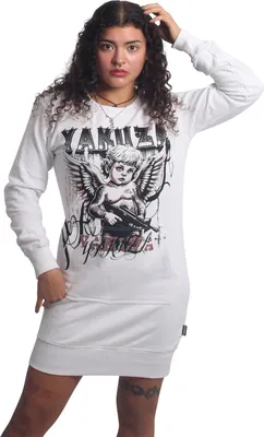 Produktbild von Yakuza Damen Angel Gun Sweat Kleid, Weiß, 3XL