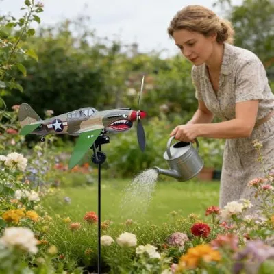 Produktbild von Windspinner für den Außenbereich, wetterbeständige Gartendekoration und Windspiel für Hof, Rasen, Terrasse, Innenhof, Blumenbeet und Weg
