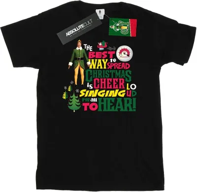 Produktbild von Elf - "Christmas Cheer" T-Shirt für Herren BI23685 (S) (Schwarz)