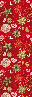Produktbild von Blumen Kunstdruck Bild - Blumenfantasie (158 x 53 cm)
