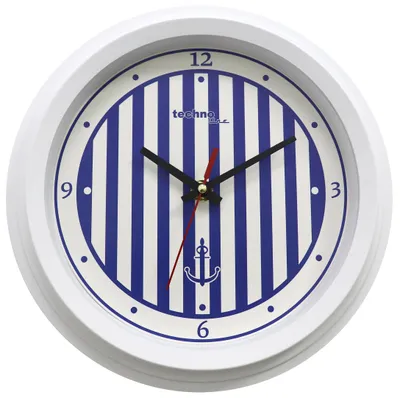 Zdjęcie produktu dla Technoline WT 7125, Ściana, Zegar analogowy, Okrągły, Biały, Niebieski, 248 mm, 45 mm