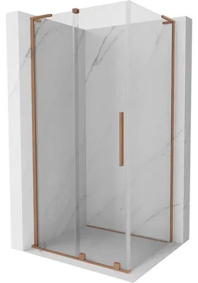 Obrázek produktu pro Mexen Velar L sprchový kout posuvný 120 x 110 cm, transparentní, kartáčovaná měď - 871-120-110-03-65