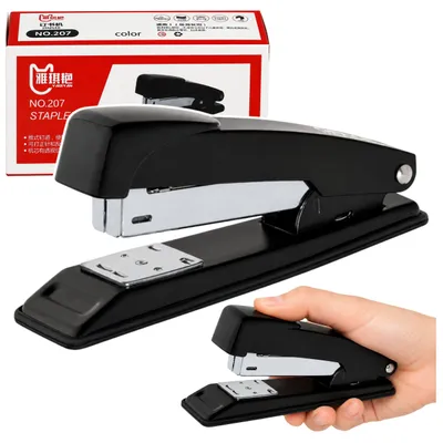 Productafbeelding van Klassieke Kantoor School Nietmachine Zwart Nietjes 50mm 24/6 26/6