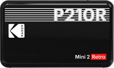 Produktbild von Kodak P210RYWB - Retro Smartphone Fotodrucker in Schwarz mit 4PASSâ„¢ Laminierung