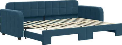 Obrázok produktu pre vidaXL Rozkladacia posteľ Blue 80x200 cm Velvet