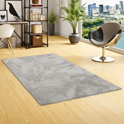 Zdjęcie produktu dla dywan shaggy z długim włosiem, kolor szary, wymiary: 80 x 240 cm