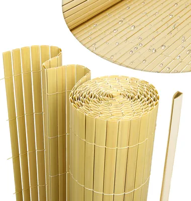 Zdjęcie produktu dla Jopassy PVC ekran prywatności mata prywatność ogrodzenia ekran prywatności dla ogrodzenia balkon wiatrołap bambus 80x500cm