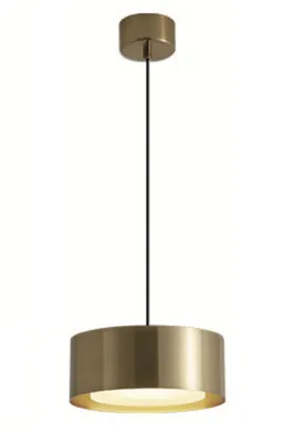 Zdjęcie produktu dla Cilindro P Gold - nowoczesna metalowa lampa wisząca LED złoty mosiądz