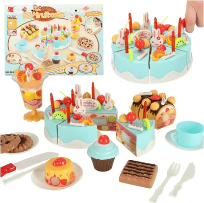 Produktbild von Geburtstagskuchen-Schneideküche 75 El. Blau