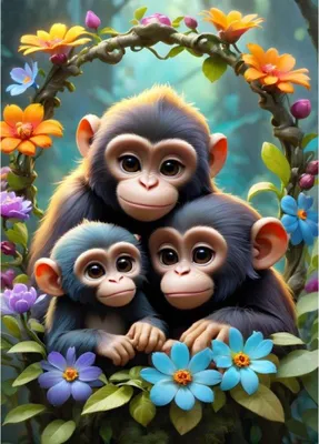 Image de BlueBird - Cute Monkeys Puzzle - 300 pièces