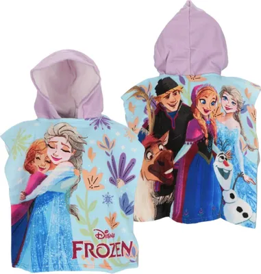 Zdjęcie produktu dla Ponczo z mikrofibry dla dzieci Frozen - 100x55 cm OneSize