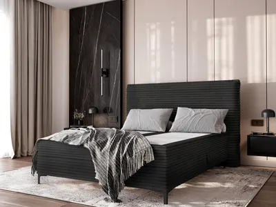 Obrázek produktu pro Kontinentální postel 180x200 MADRONA - černá