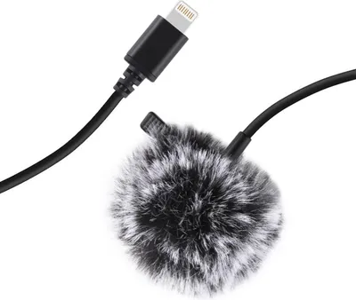 Obrázek produktu pro 1.5m Klip- on Microphone Collar Tie Mobile Phone Lavalier Mic pro ios Android Cell Laptop 8Pin rozhraní