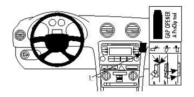 Produktbild von Brodit ProClip Fahrzeughalter 853991 - Winkelbefestigung- NICHT für Modelle mit Navigationsbildschirm - Audi A3 07-12, Audi S3 08-13, Audi S3 07-13 und weitere