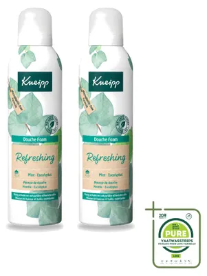 Image de 2 x Mousse douche Kneipp, menthe et eucalyptus - 200 ml - Lot de 2 pièces