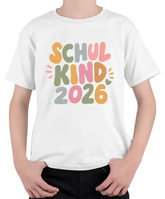Produktbild von Schulkind 2026 Einschulung Geschenk Mädchen Einschulungsfeier Kinder T-Shirt, Weiß, 140