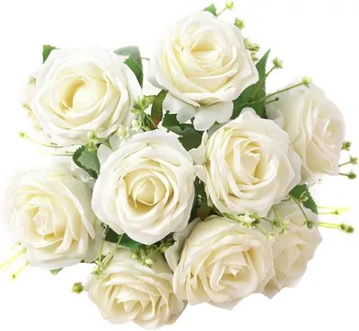 Produktbild von Künstliche Blumen, künstliche Pfingstrosen, künstliche Rosen, Seidenhortensien – realistische Tischdekoration, Brautstrauß für Partys und als Heimdekoration
