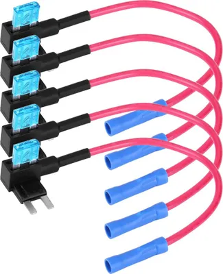 Productafbeelding van 5 stuks Autozekering-adapter, geschikt voor Mini ATM-zekeringen. Houders voor platte autozekeringen
