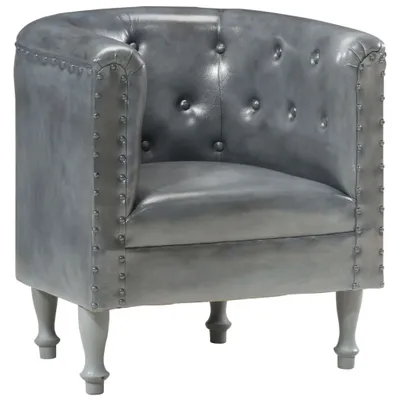 Immagine prodotto di The Living Store Sessel Grau in vera pelle