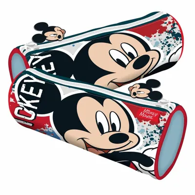 Produktbild von Mickey Maus Mäppchen Schlamper Federtasche Kulturbeutel Kulturtasche rund