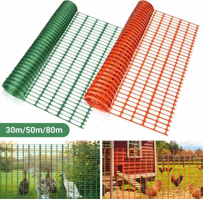 Produktbild von Hebitod 1x50m Absperrzaun Bauzaun Warnnetz Grün,Sicherheitszaun mobiles Netz, Kunststoff Fangzaun, Zaun flexibel Mobiler Zaun Hühnerzaun Geflügelzaun