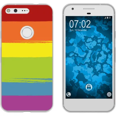 Produktbild von PhoneNatic Case kompatibel mit Google Pixel Silikon-Hülle pride Regenbogen M6