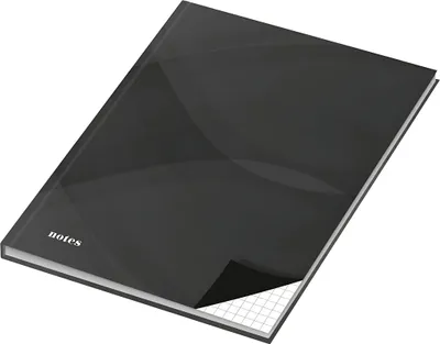 Image de Carnet RNK, DIN A4, quadrillé, 96 feuilles, noir