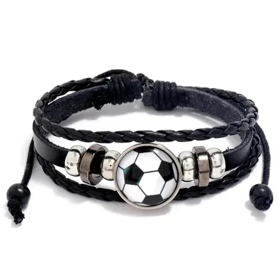 Obrázek produktu pro Náramek Football-Černá pro fotbalové nadšence KP33272