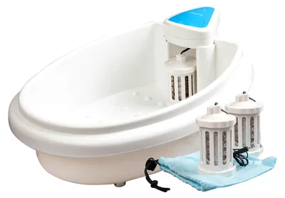 Ionen-Fußbad Komplettset, Wanne, Fußpflege, Weiß