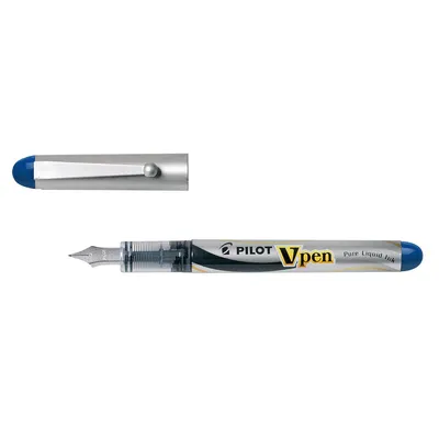 Zdjęcie produktu dla Uchwyt na pióro PILOT V-Pen Silver szerokość wkładu: 0,4 mm niebieski