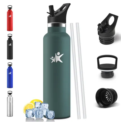 Productafbeelding van Mulbijeo drinkfles, 750 ml, BPA-vrij, roestvrijstalen drinkfles, lekvrij, geïsoleerd