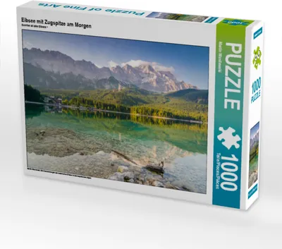 Produktbild von CALVENDO Puzzle Eibsee mit Zugspitze am Morgen | 1000 Teile Lege-Größe 64x48cm Foto-Puzzle für glückliche Stunden